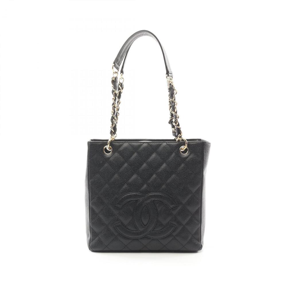 Chanel Matelasse PST Tote Bag Caviar Leather Grained Calfskin Black